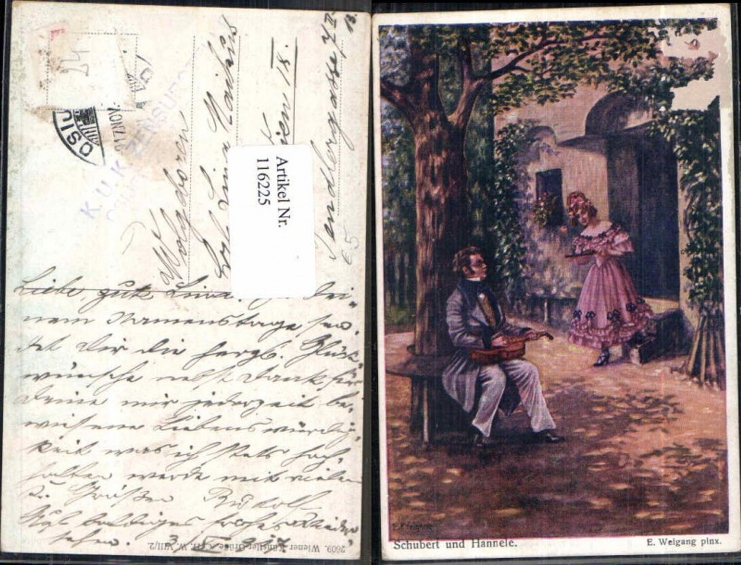 116225,Franz Schubert sign. E. Weigang zensur