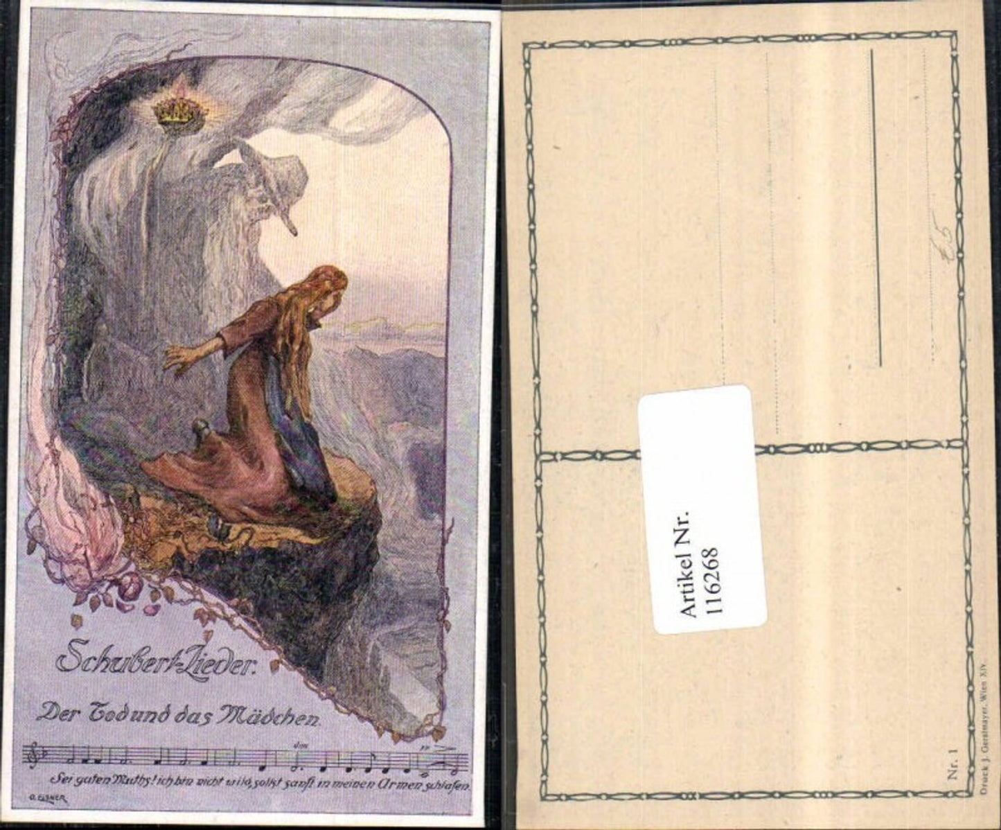 116268,Schubert Lieder  1 Wanderer Nachtlied sign O. Elsner