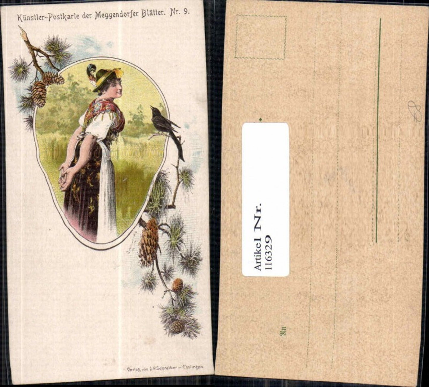 116329,Künstler Postkarte Meggendorfer Blätter 9 Josef Mukarovsky pub Schreiber Esslingen