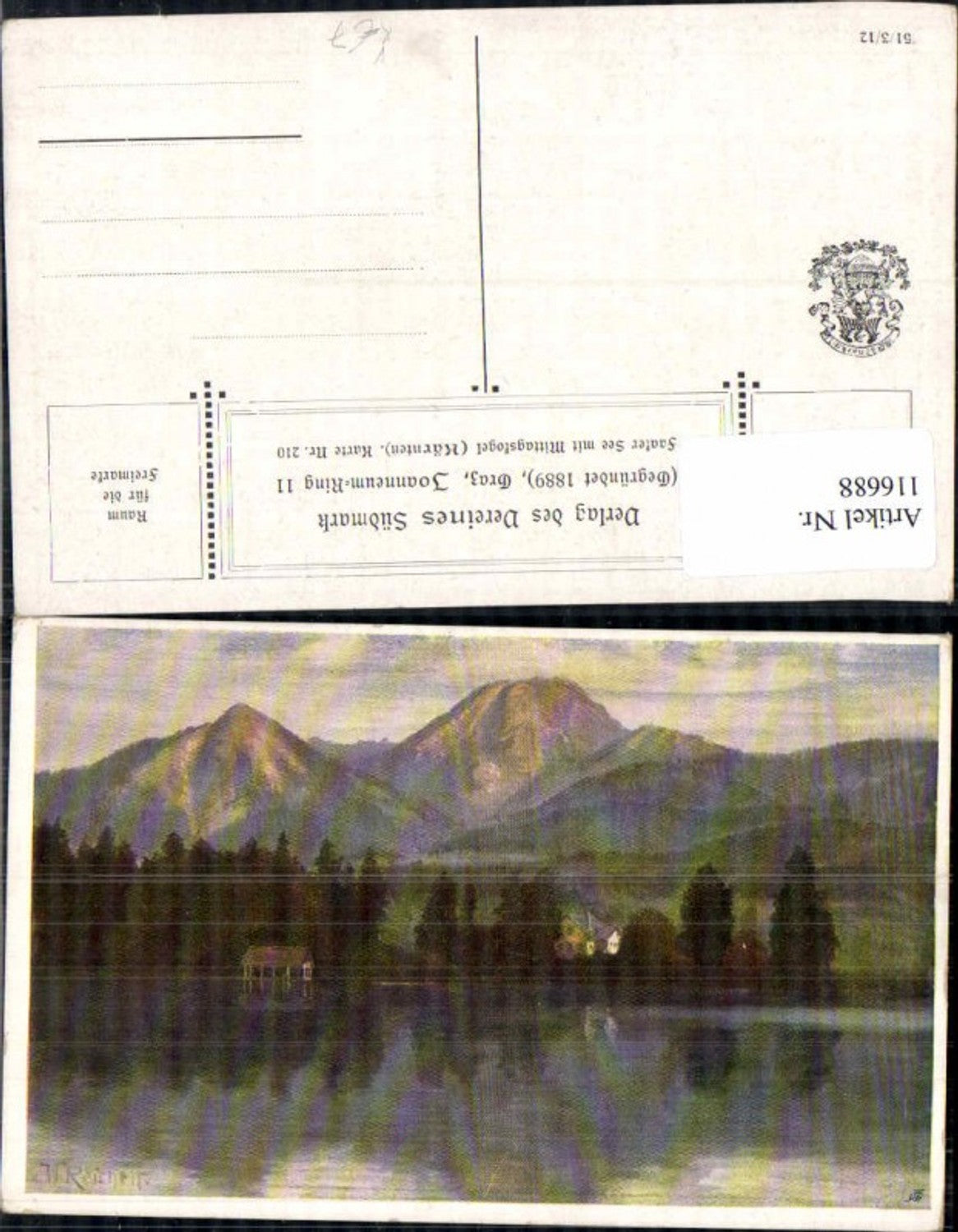 116688,Verein Südmark 210 Faakersee Faak am See Mittagskogel W. Reichelt