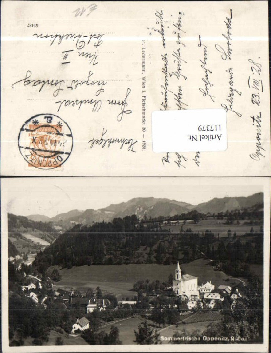 117379,Opponitz Tolle Ortsansicht 1928