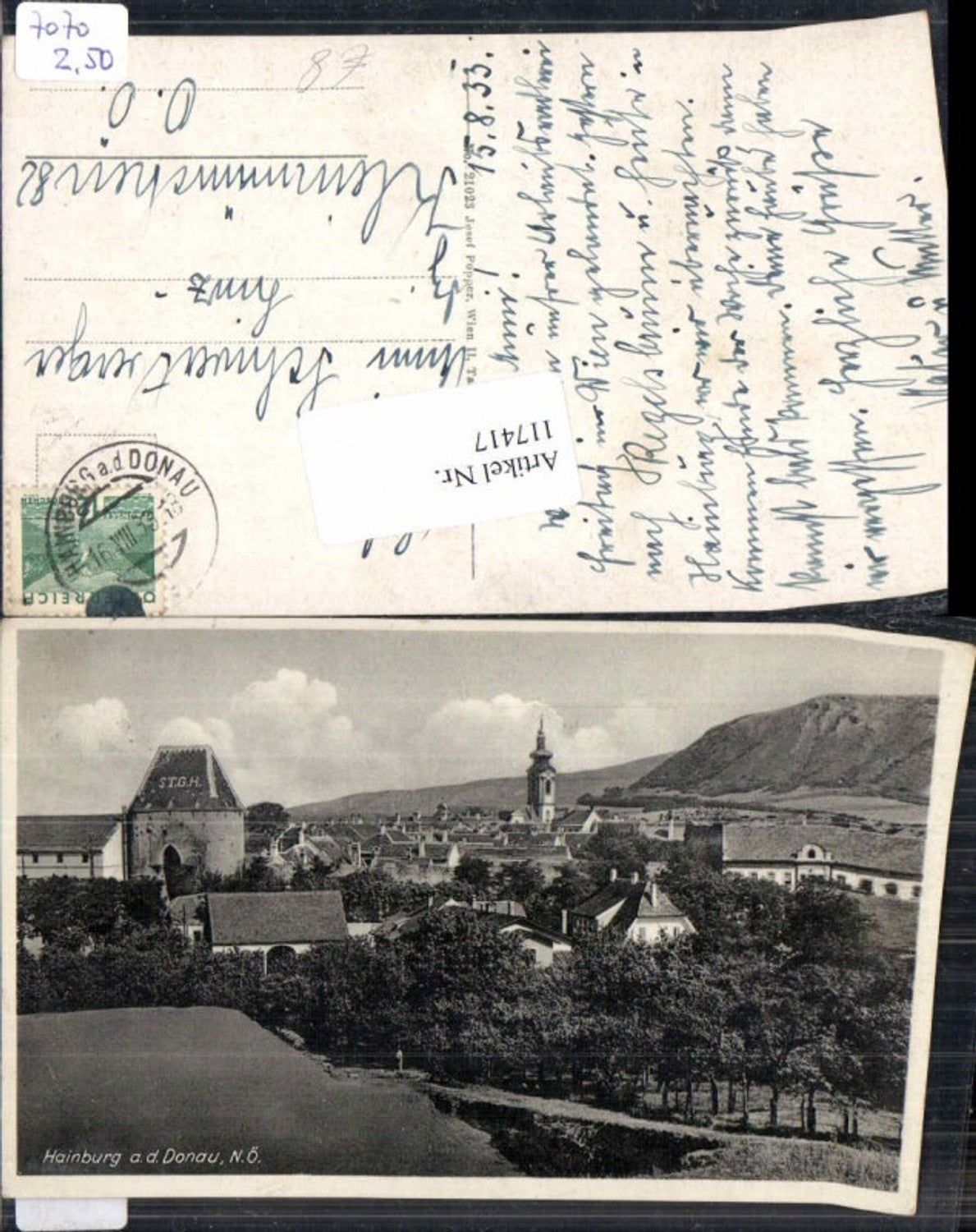 117417,Hainburg a.d. Donau Teilansicht 1930