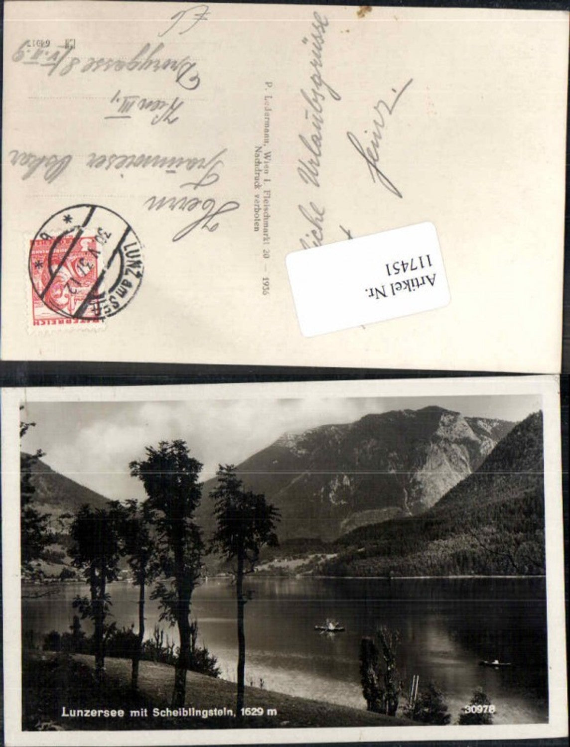 117451,Lunzersee bei Lunz am See 1936