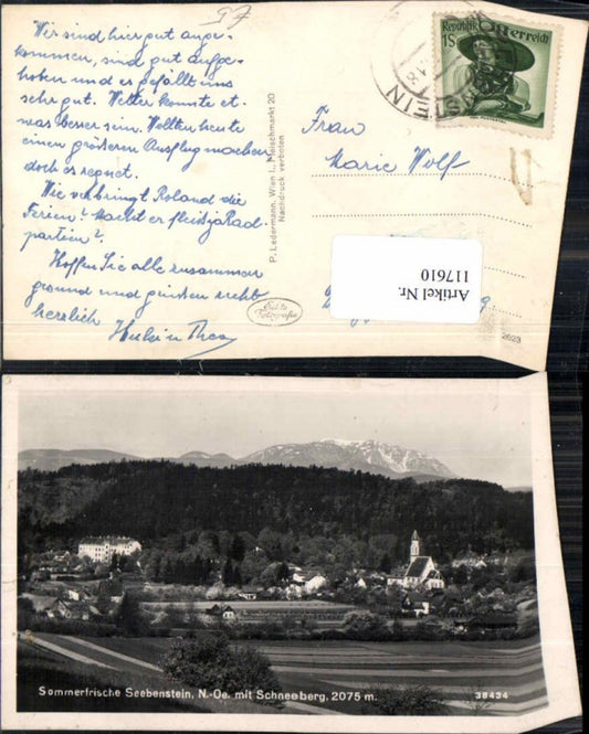 117610,Sommerfrische Seebenstein m. Schneeberg