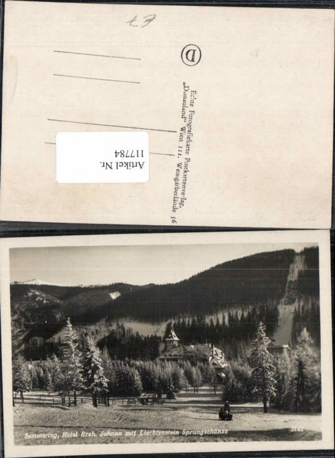 117784,Semmering Hote Erzherzog Johann m. Liechtenstein Sprungschanze Skisprungschanze