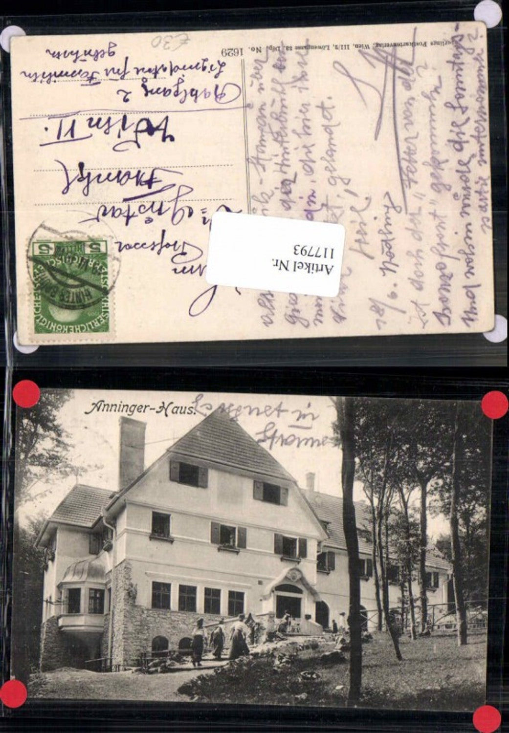 117793,Anninger Schutzhaus bei Mödling Leute seltene AK 1910