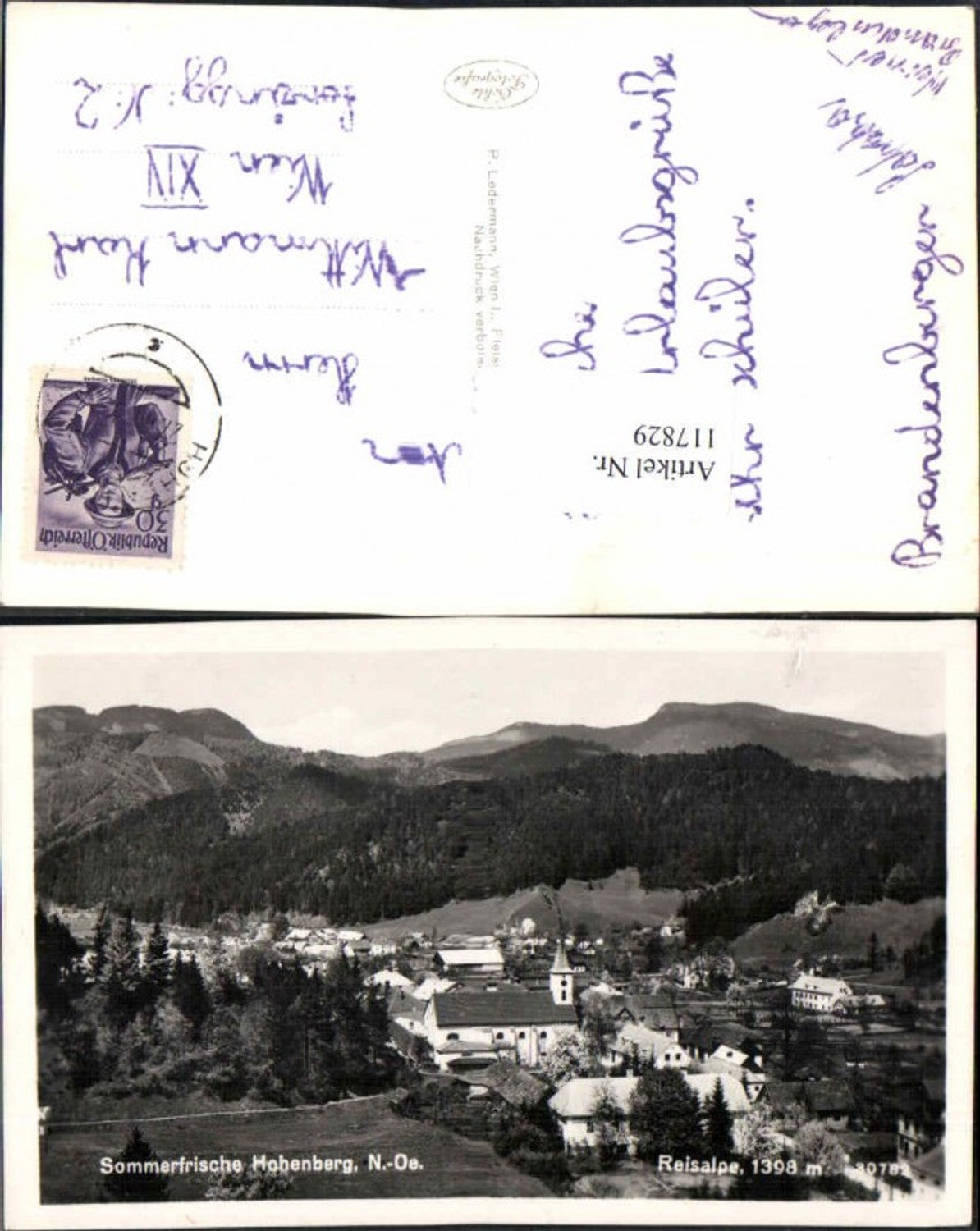 117829,Hohenberg m. Reisalpe 1950