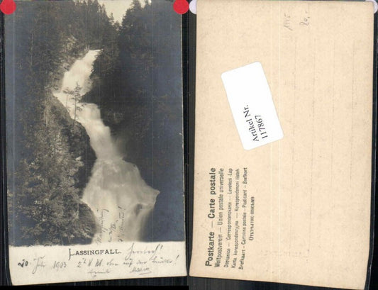 117867,FotoAK Lassingfall bei Wienerbruck 1900