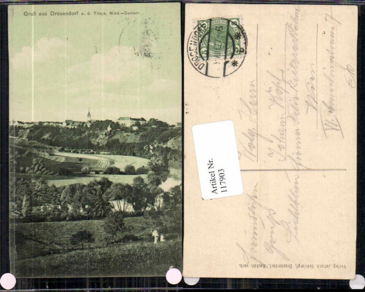 117903,Gruss aus Drosendorf a.d. Thaya Ortsrand 1907