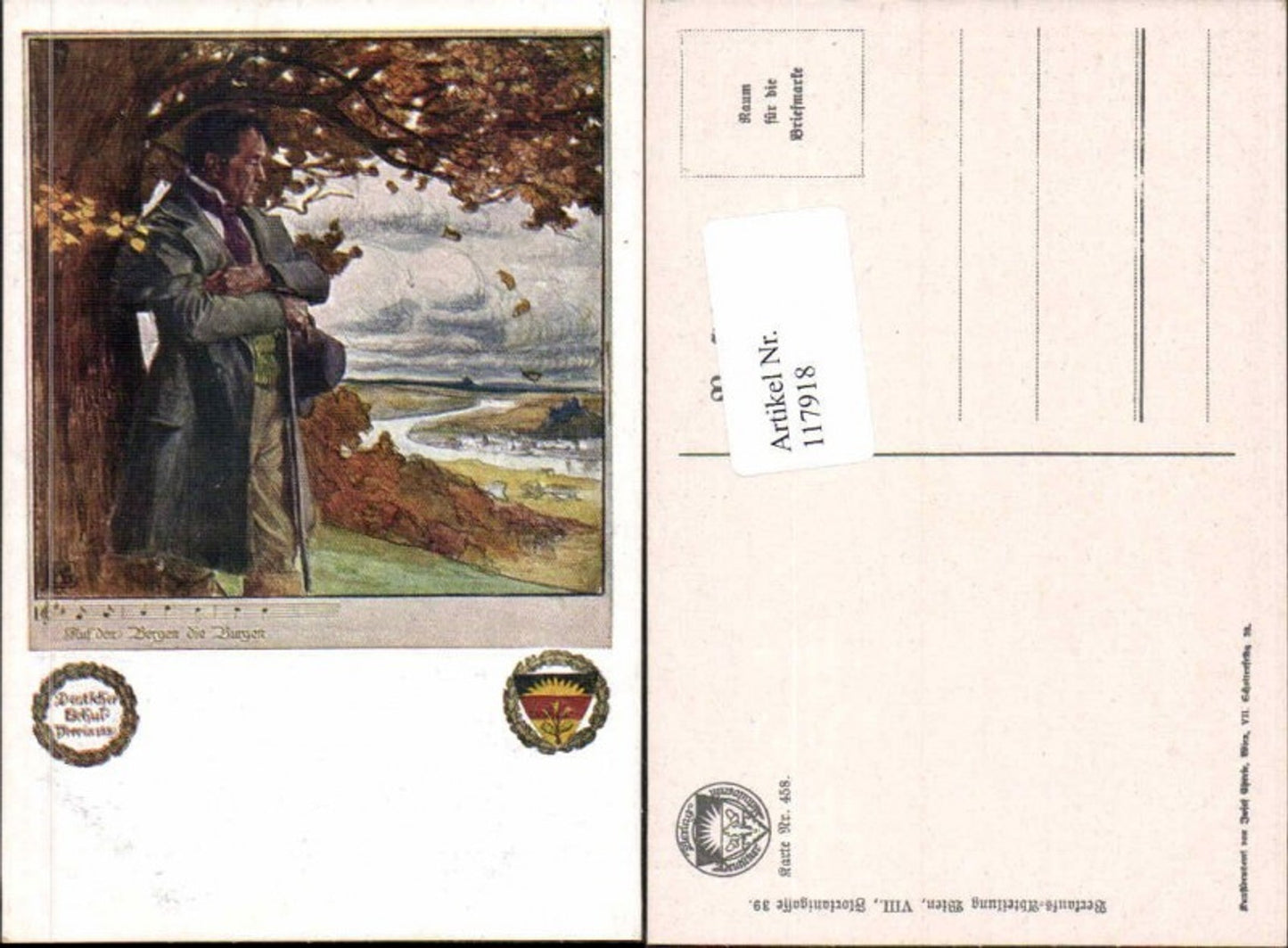 117918,Dt. Schulverein 458 Gruss den Bergen die Burgen