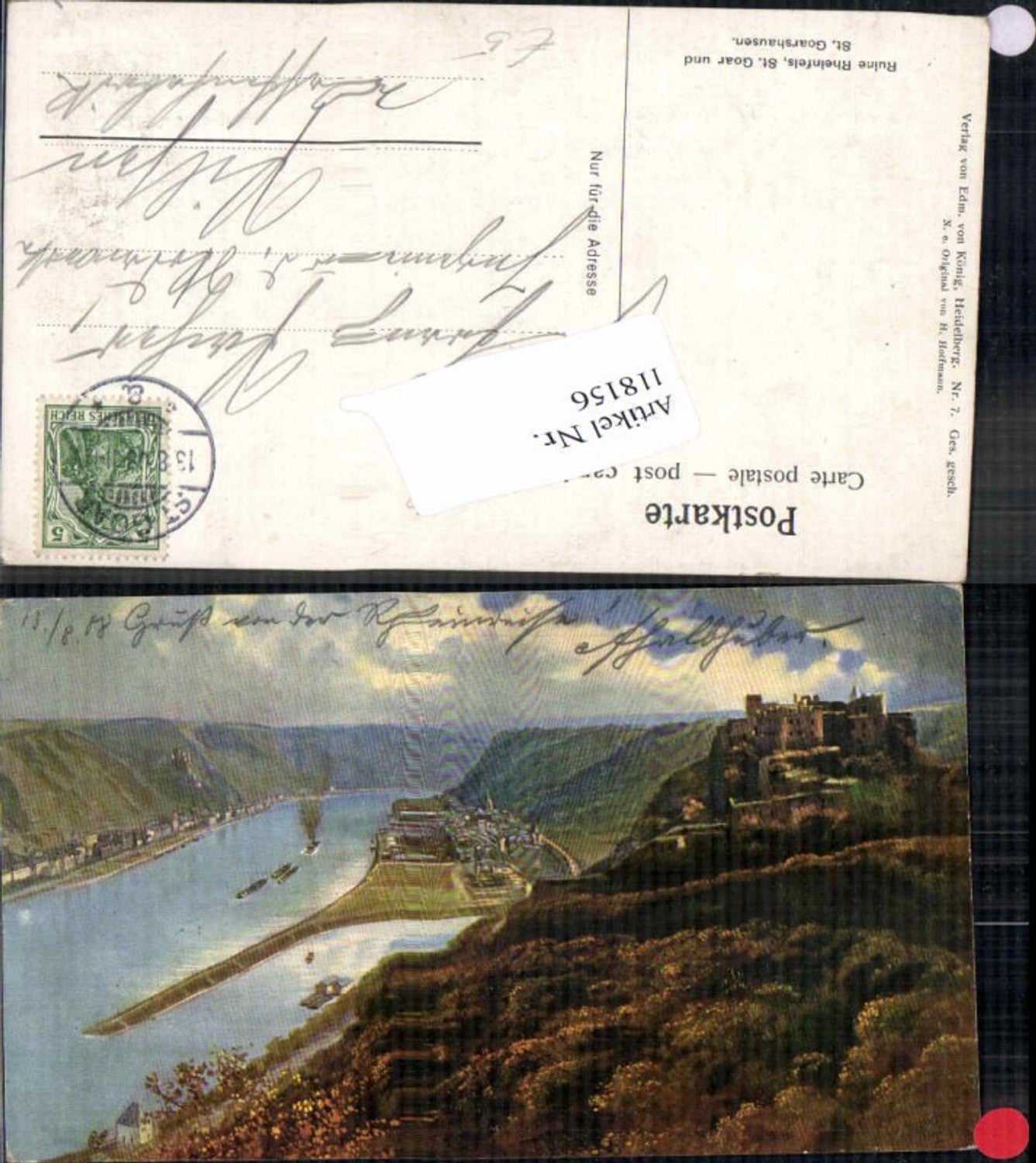 118156,H. Hoffmann Ruine Rheinfels St Goar Goarshausen