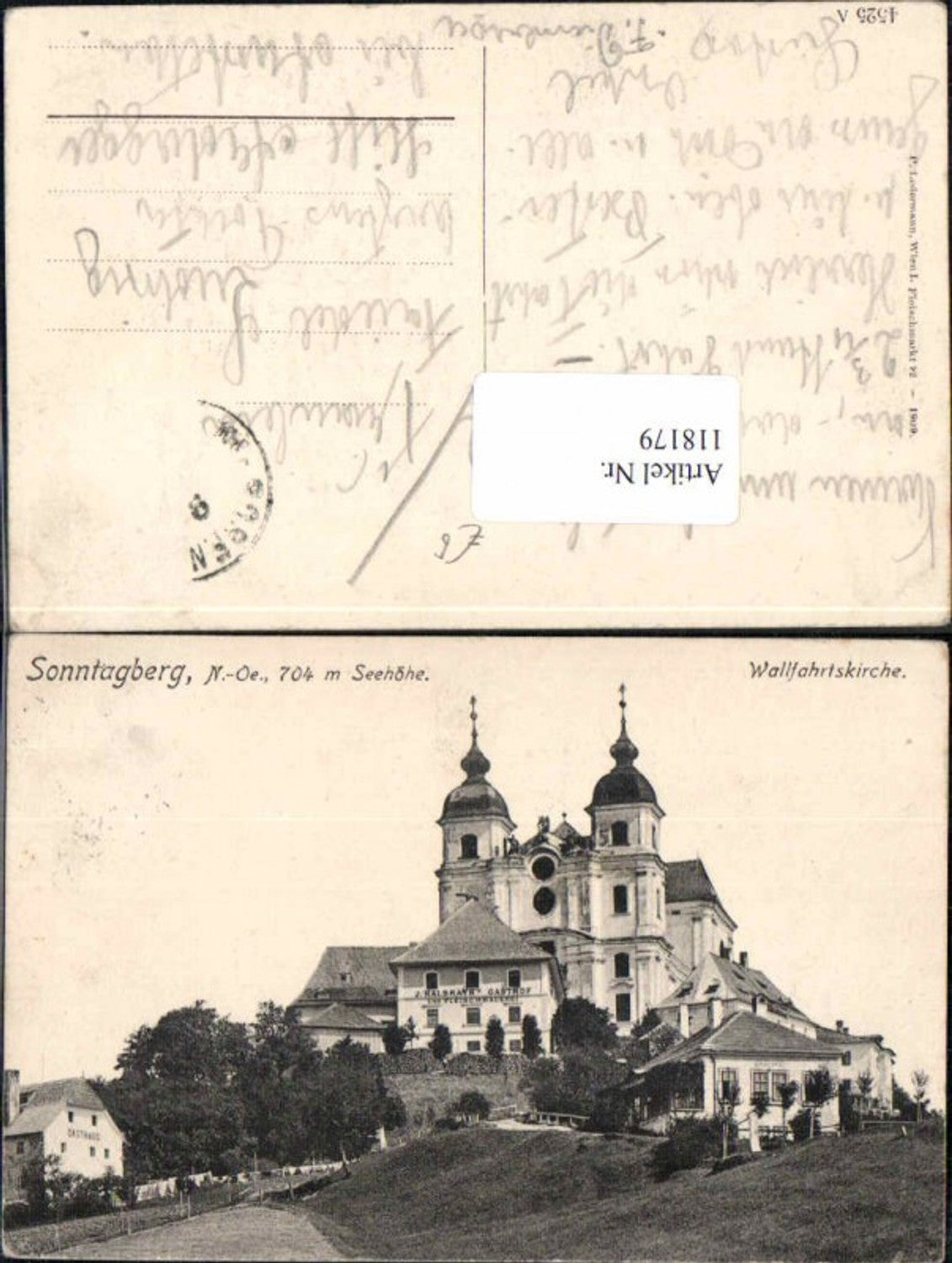 118179,Sonntagberg bei Kematen Rosenau Waidhofen Hilm Kirche m. Gasthaus 1909