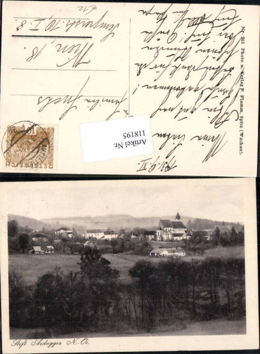 118195,Stift Ardagger bei Amstetten Ortsansicht 1930 pub Flamm Spitz Wachau