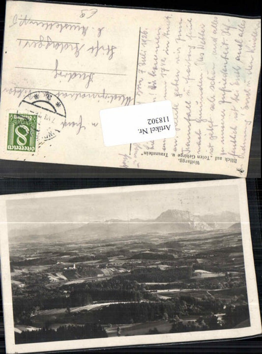 118302,Wolfsegg am Hausruck Totale m. Traunstein 1925