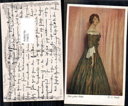 118672,H.C. Kosel Frau Kleid Das grüne Kleid B.K.W.I
