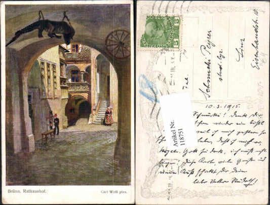 118751,Brno Brünn Carl Weiß Rathaushof Rathaus B.K.W.I 290-9