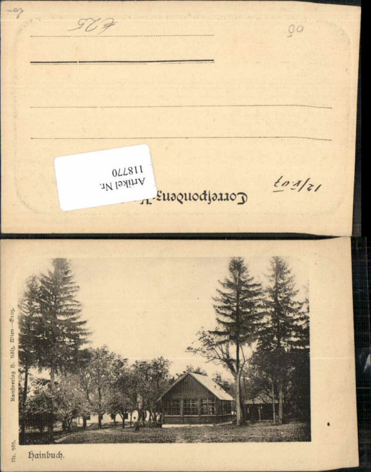 118770,Hainbuch bei Mauberbach Wien Neulengbach Gablitz Wienerwald Gasthaus 1907