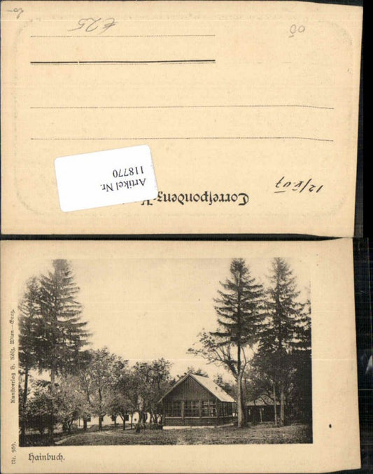 118770,Hainbuch bei Mauberbach Wien Neulengbach Gablitz Wienerwald Gasthaus 1907