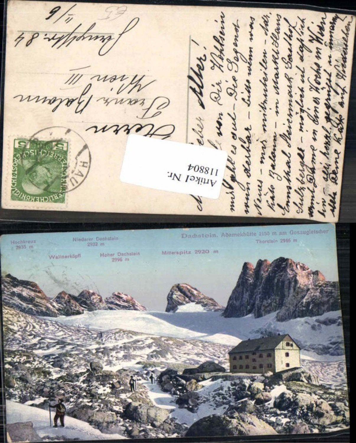 118804,Dachstein Adamekhütte m. Gosaugletscher Gosau