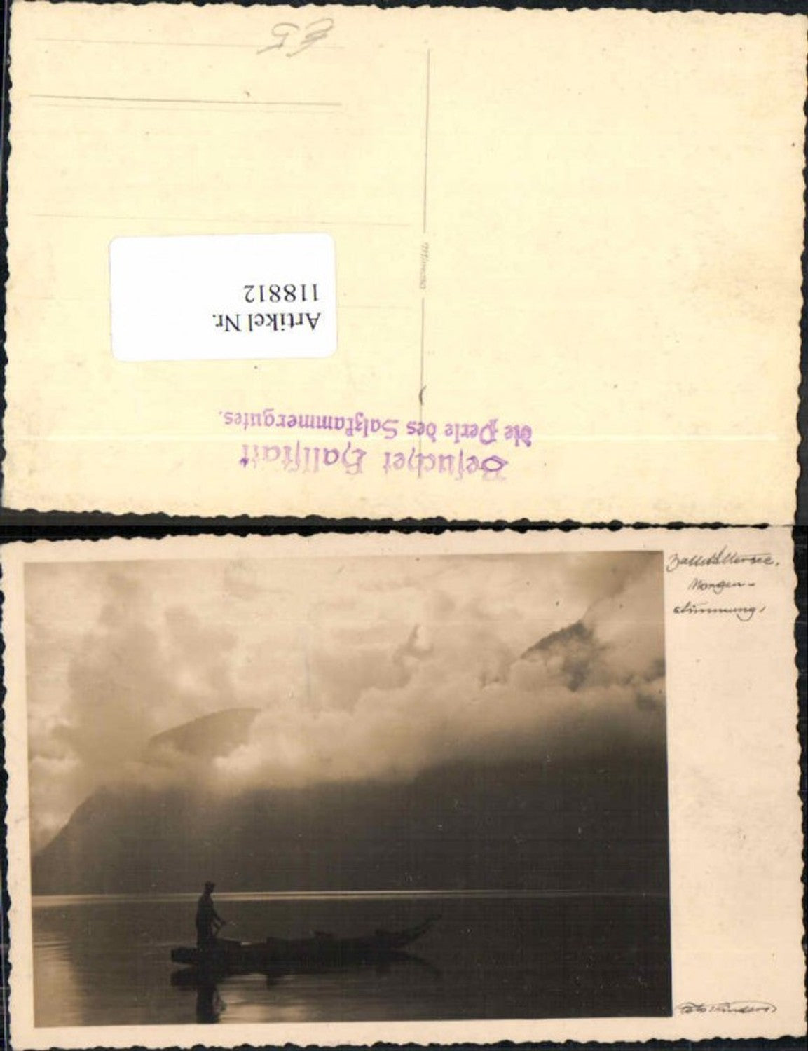 118812,FotoAK Hallstatt Hallstättersee Morgenstimmung Boot Fischer