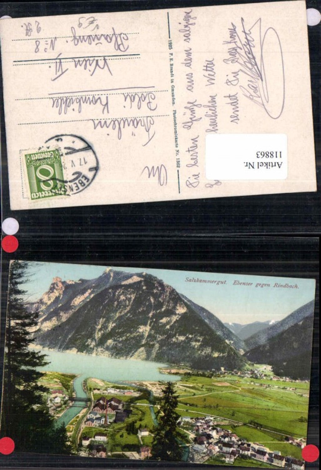 118863,Salzkammergut Ebensee gegen Rindbach pub Brandt 1362