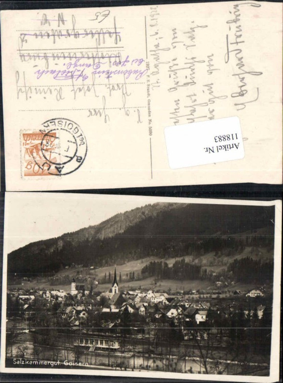 118883,Goisern Ortsansicht Salzkammergut Brandt 5090