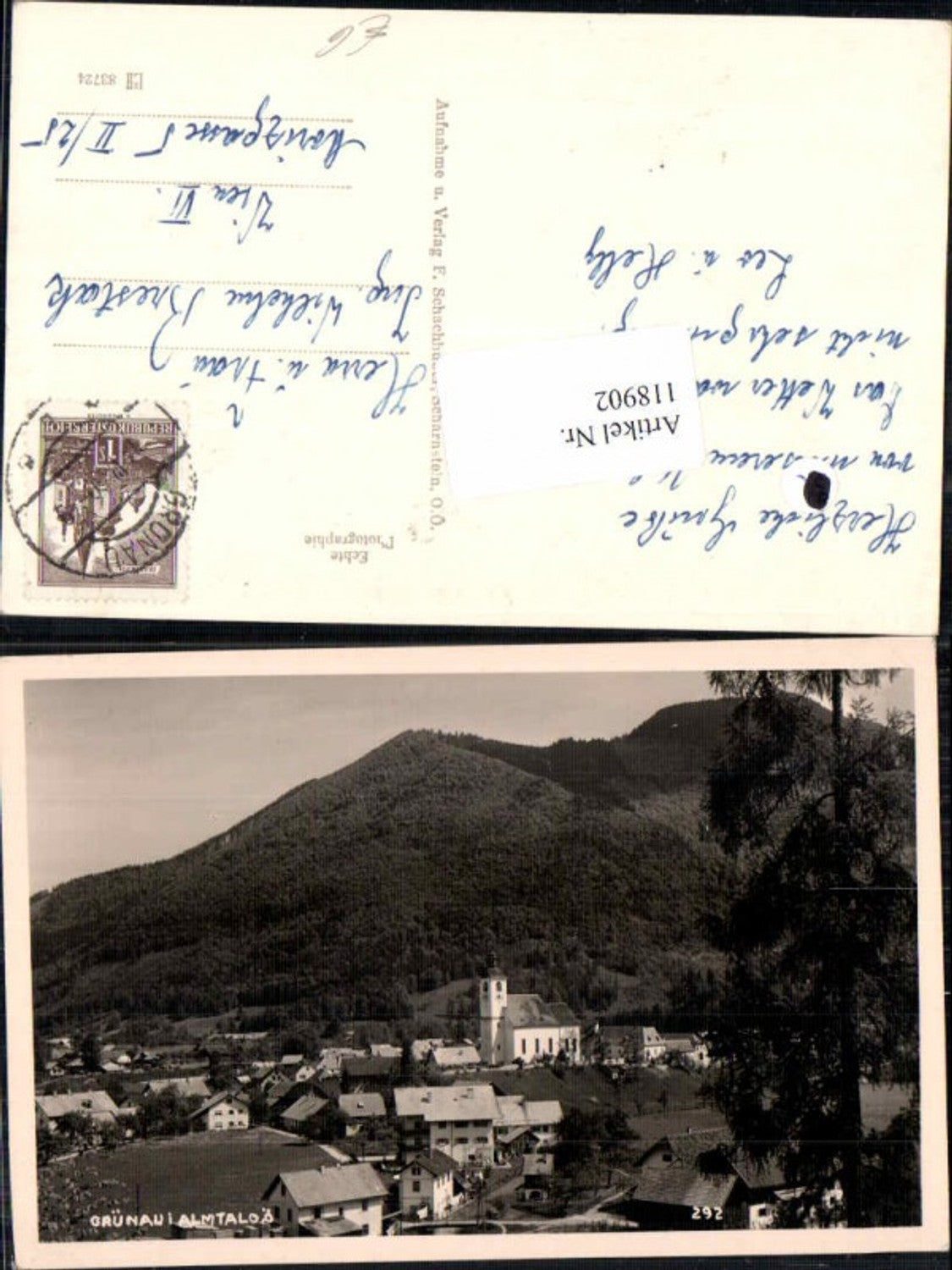 118902,Grünau im Almtal Ortsansicht 1930