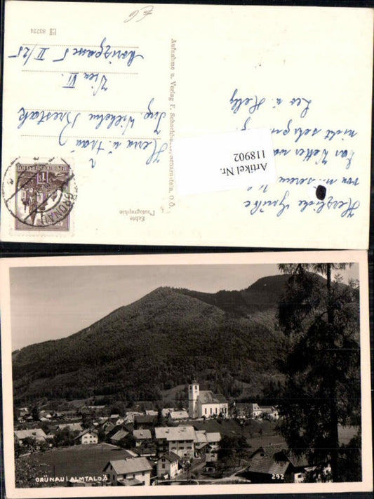 118902,Grünau im Almtal Ortsansicht 1930