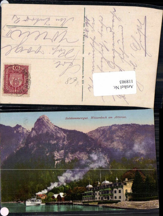 118903,Salzkammergut Weissenbach am Attersee Dampfer Hotel Brandt 224