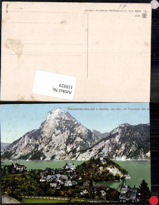 118929,Traunkirchen am Traunsee m. Traunstein 1912 Tolle Karte