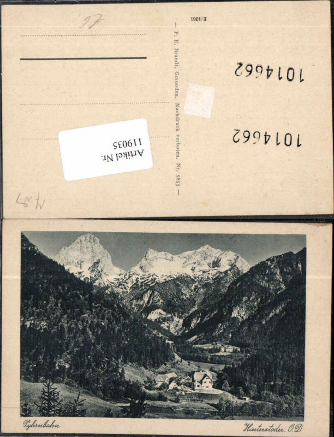 119035,Pyhrnbahn Hinterstoder Ortsansicht 1920 pub Brandt 5855