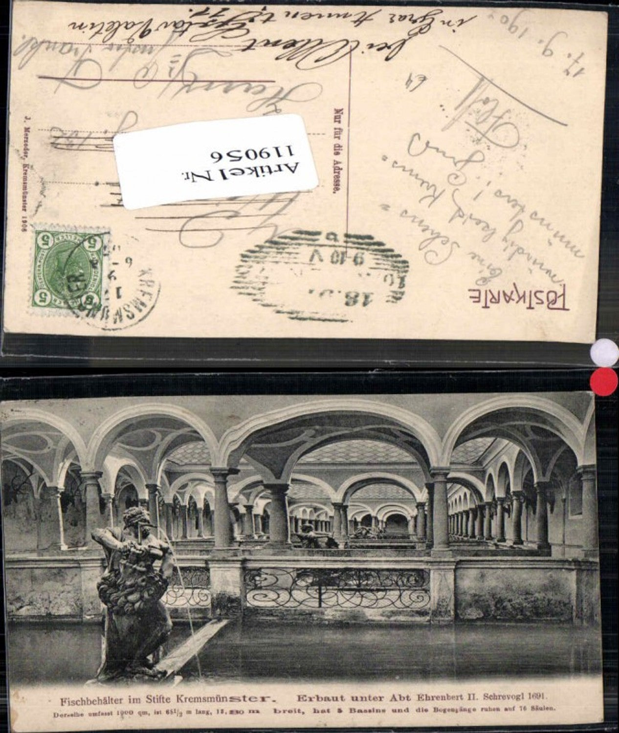 119056,Fischbehälter in Kremsmünster 1900