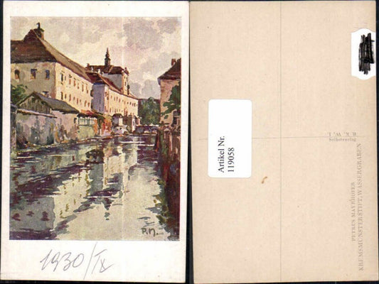 119058,Petrus Mayrhofer Kremsmünster Wassergraben Partie