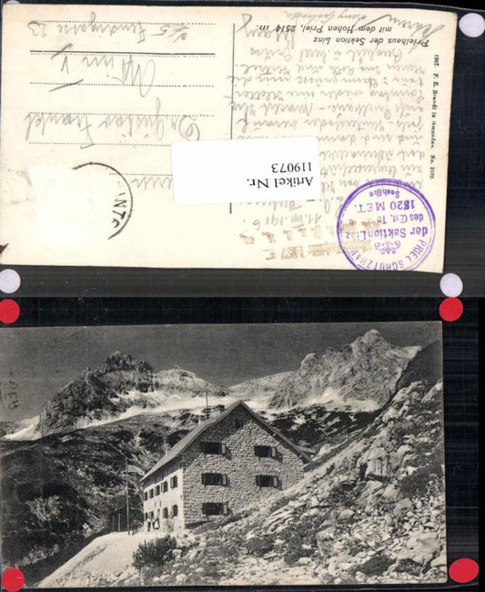 119073,Prielhaus bei Gosau Hinterstoder m. Hohen Priel pub Brandt 2102