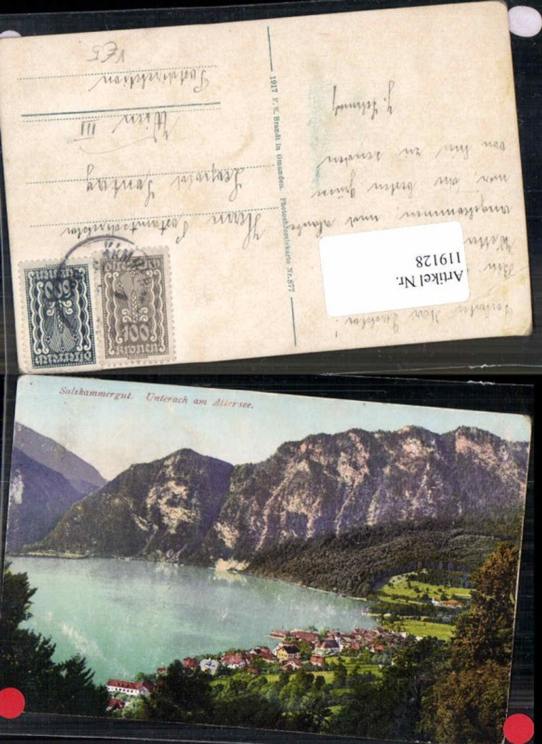 119128,Salzkammergut Unterach am Attersee Tolle AK Brandt 877