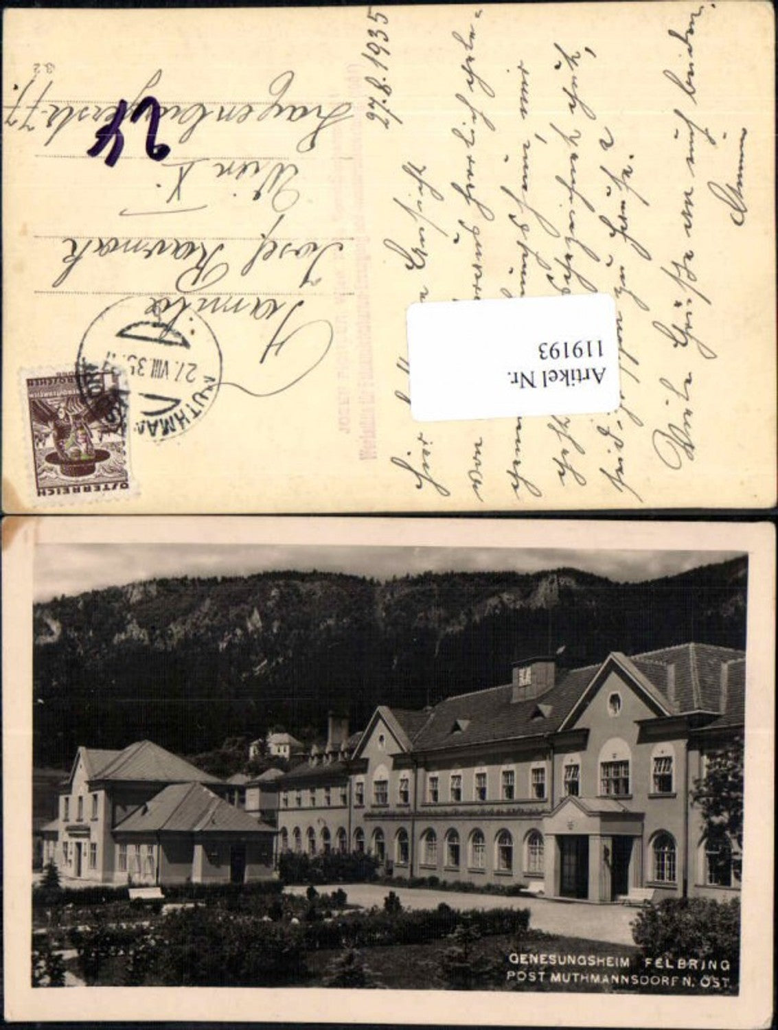 119193,Felbring Muthmannsdorf Partie im Ort 1935