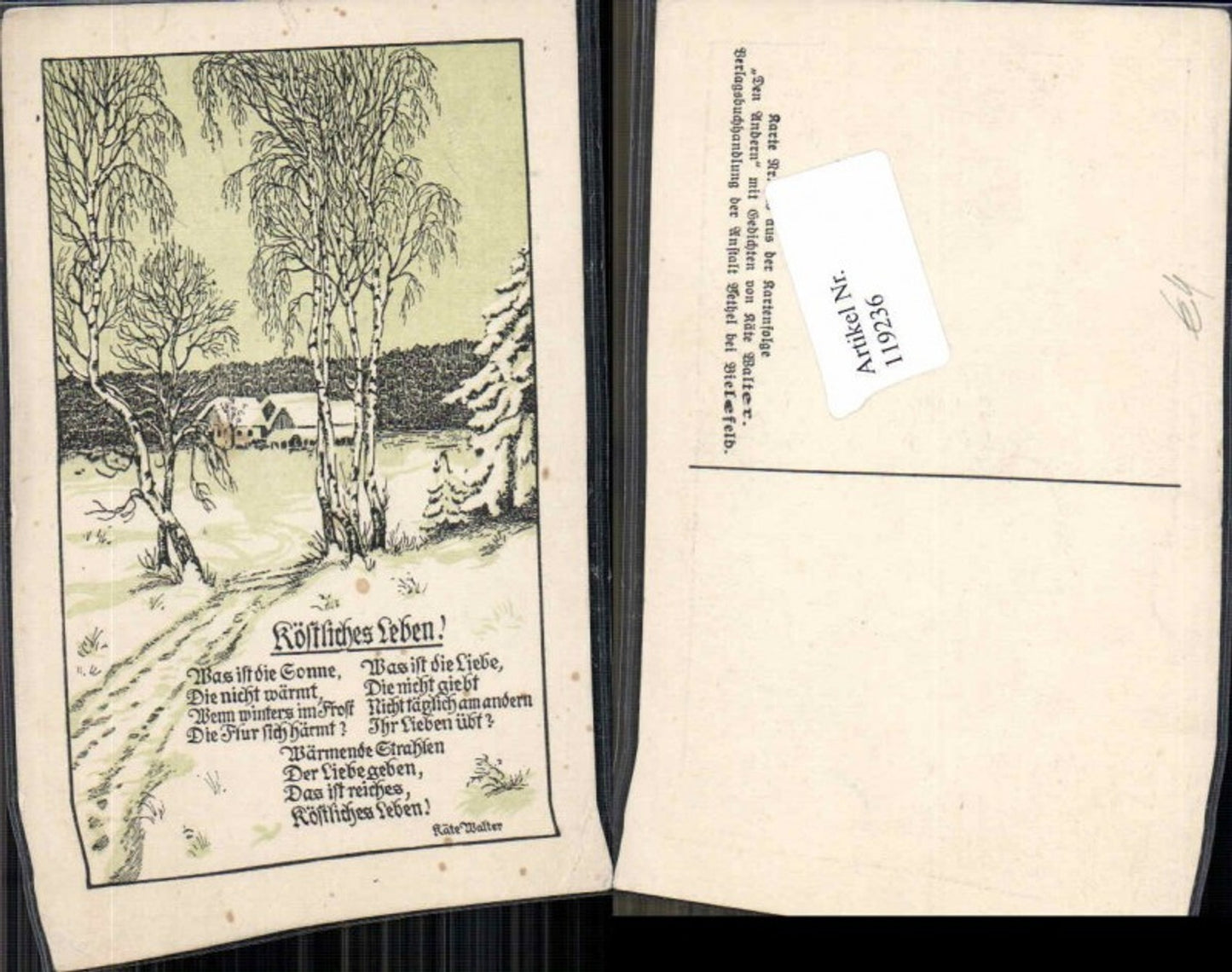 119236, Käte Walter Winter Landscape Trees House