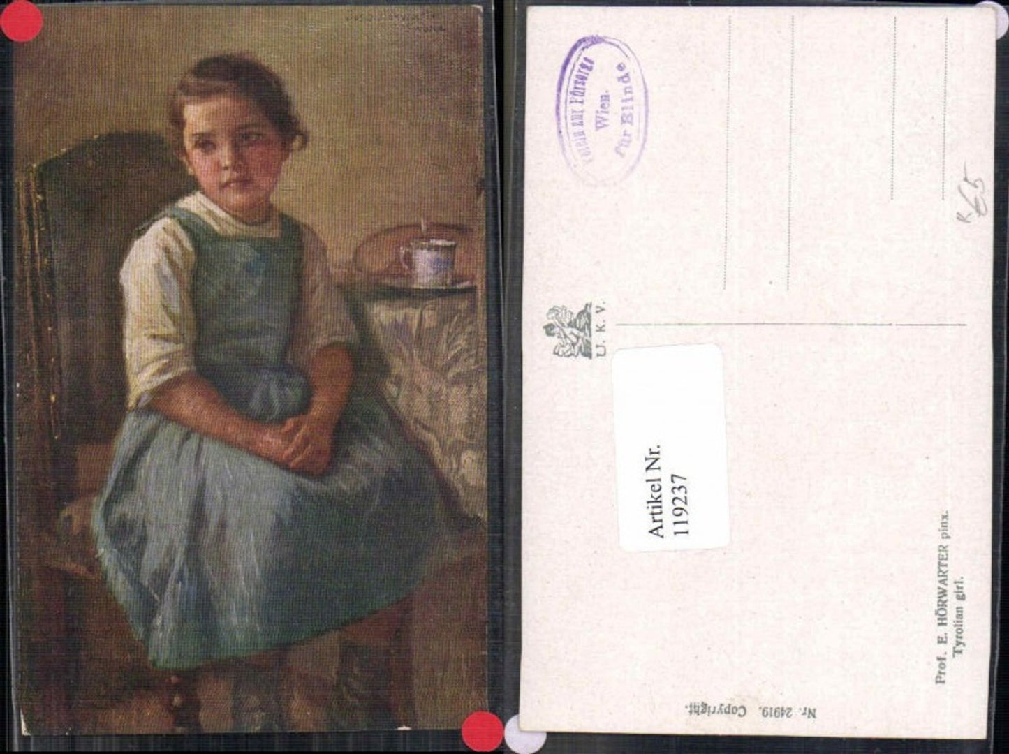 119237,E. Hörwarter Tiroler Tracht Trachten Volkstypen