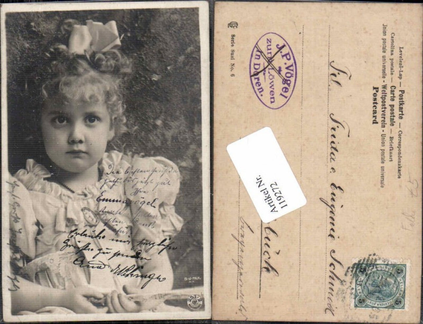 119272,Schönes junges Mädchen NPG 253-2 B.J. Falk New York