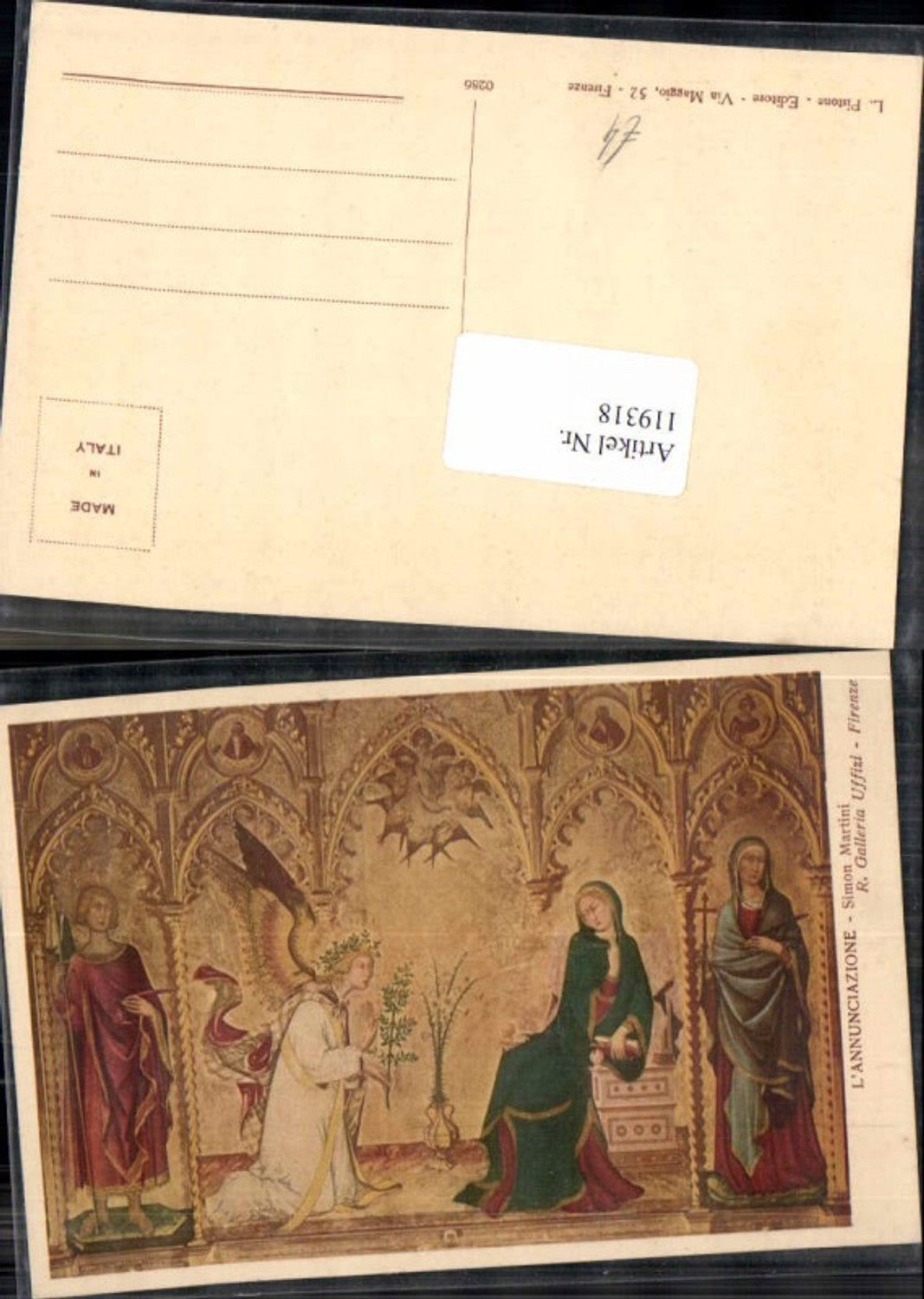 119318,Simon Martini R. Galleria Uffizi Firenze