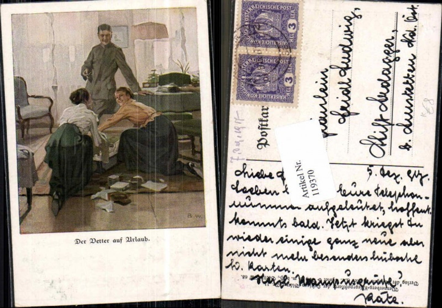 119370,B. Wennerberg Caricature of cousins ​​on holiday Women polishing shoes Funny Pages 11