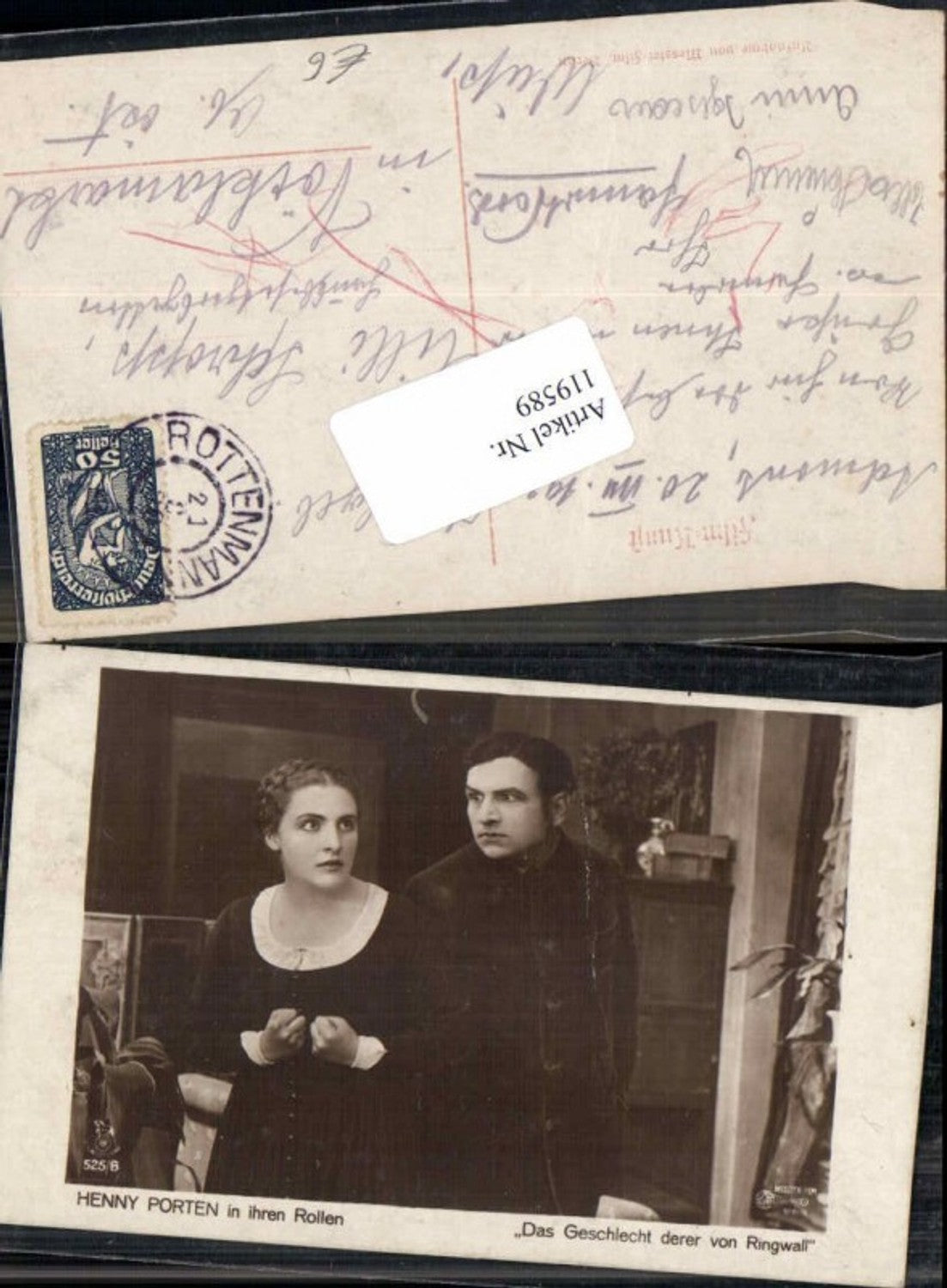 119589,Henny Porten in ihren Rollen Das Geschlecht derer von Ringwall RPH 525-8