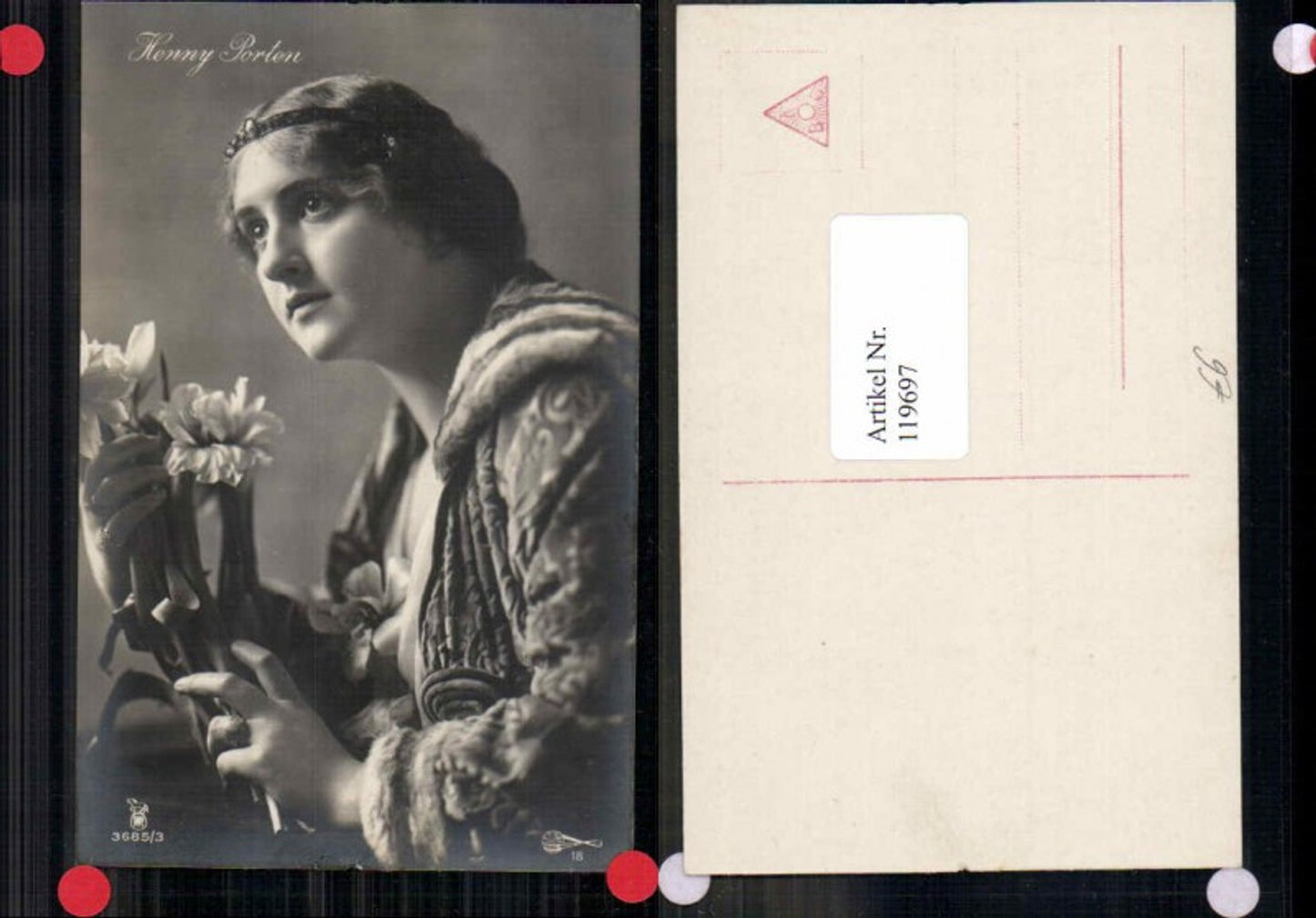 119697,Henny Porten Tolles Portrait m. Blumen RPH 3685-3