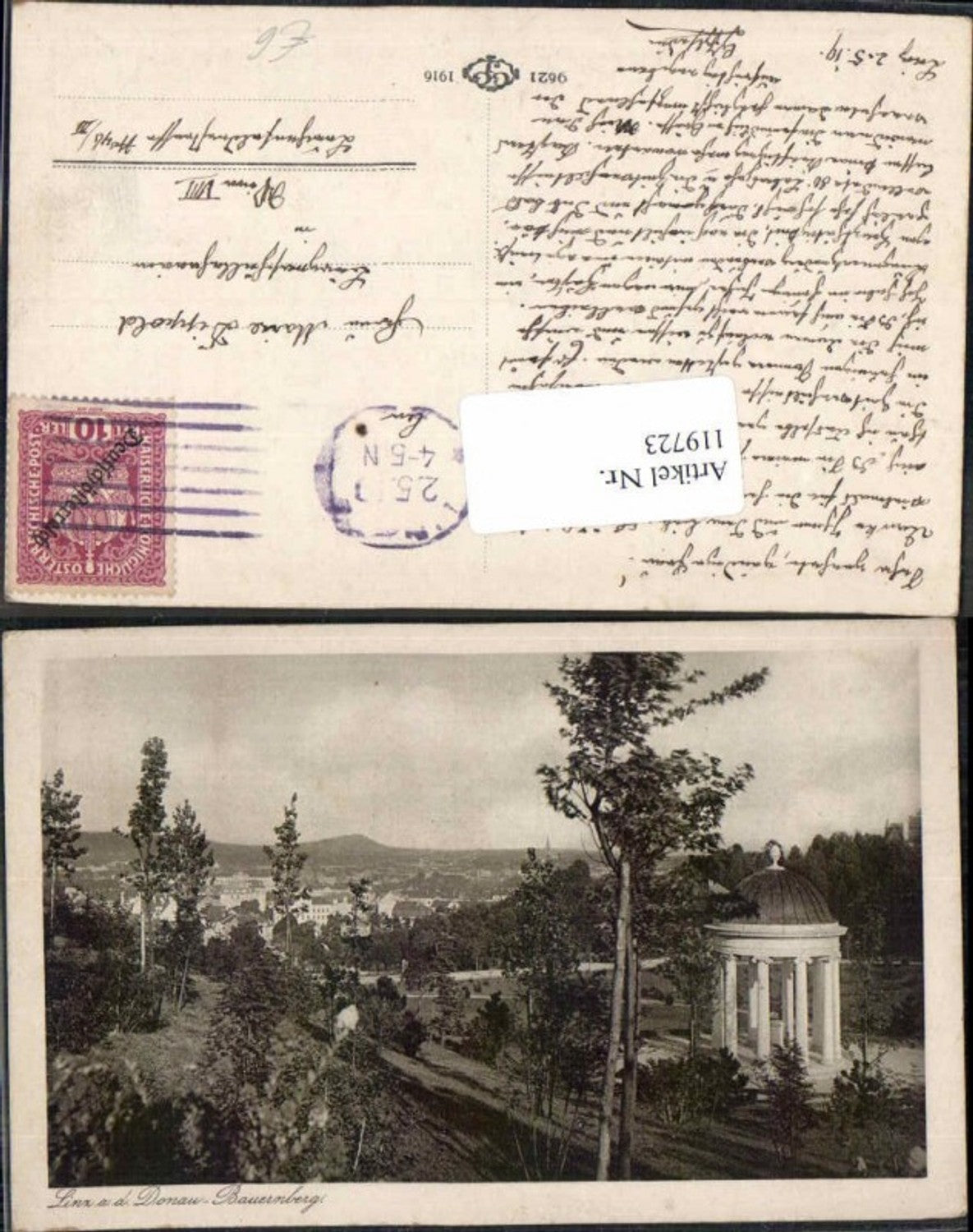 119723,Linz a.d. Donau Bauernberg Partie 1919