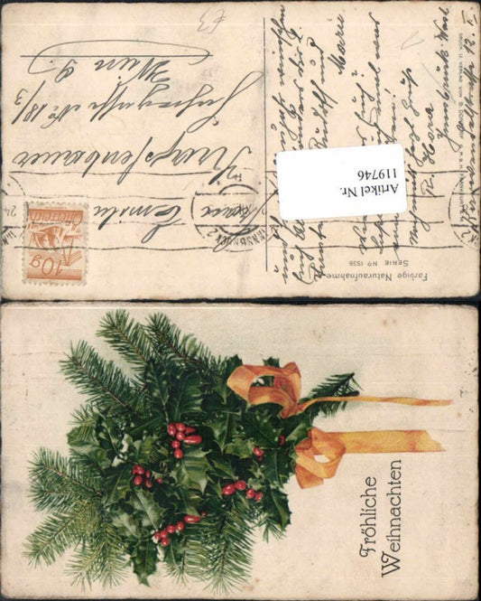119746, Christmas fir branches loop berries pub Dondorf