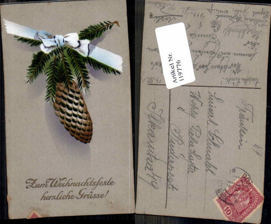 119776, Christmas pine cones branches pub HWB