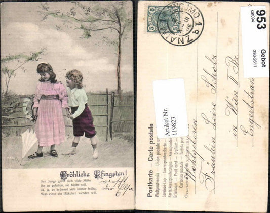119823, Pentecost Children's Umbrella Saying 1900