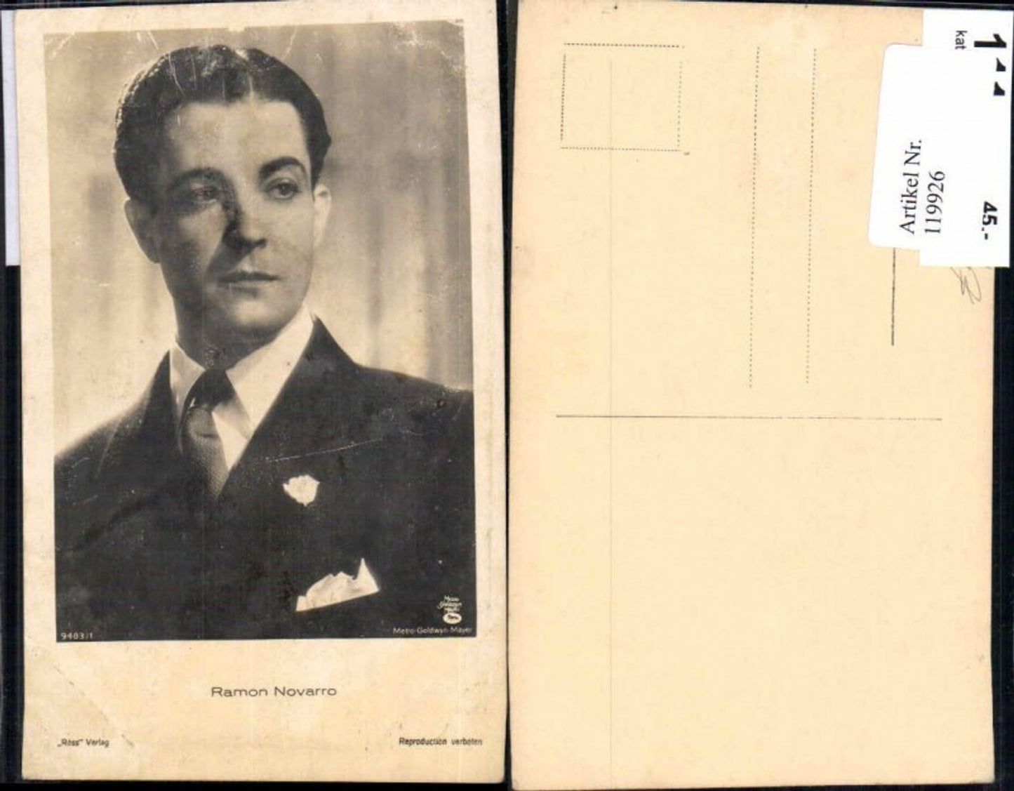 119926,Ramon Novarro pub Ross Velag 9403-1