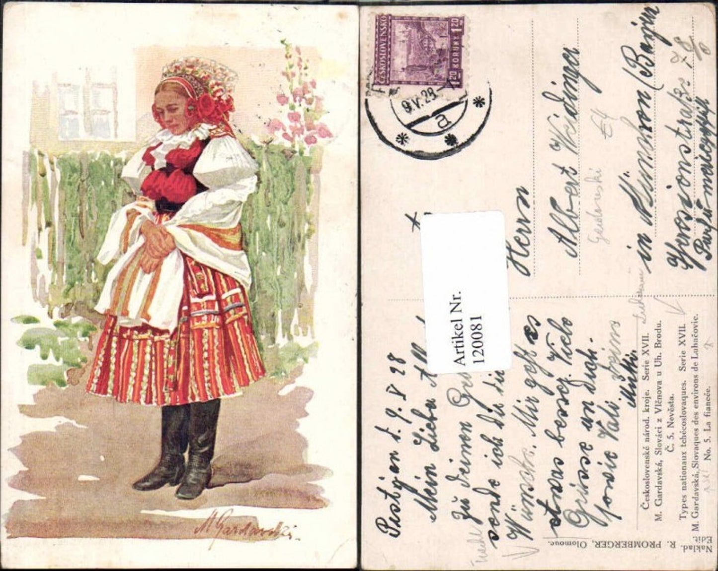 120081,Tschechische Tracht Trachten M. Gardawski , Luhacovice