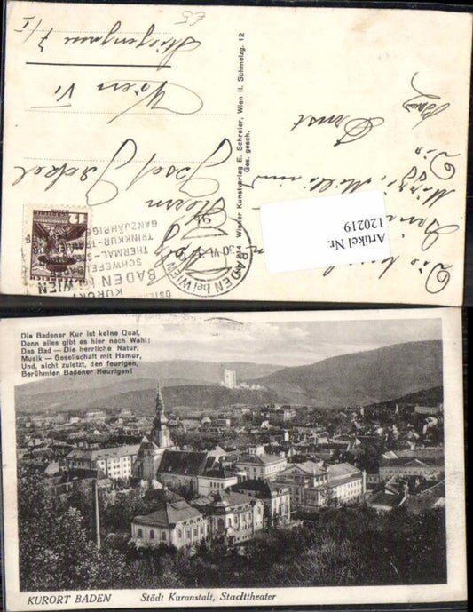 120219,Baden bei Wien Stadttheater Theater 1928